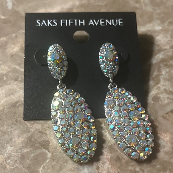Saks Fifth Avenue Iridescent Crystal Earrings - Picture 1 of 3